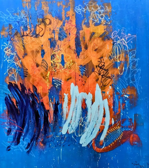 Abstract expressionist painting.