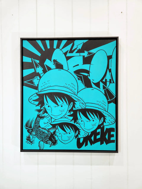 A painting of a girl in a hat