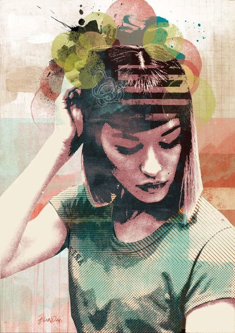 A woman with a flower in her hair