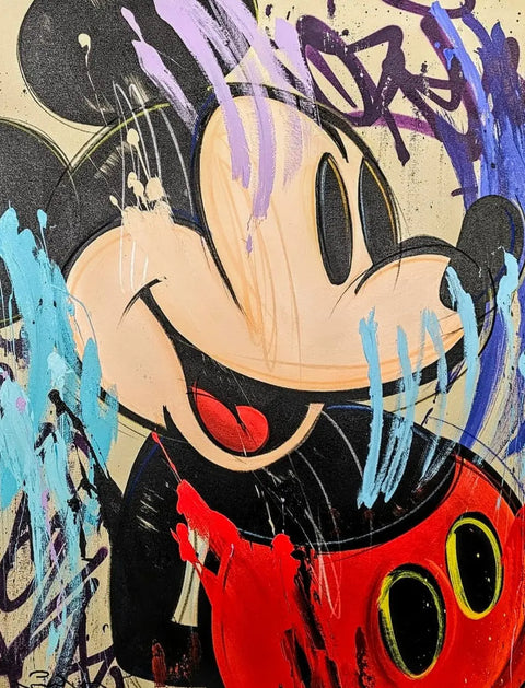 Mickey Mouse graffiti art.
