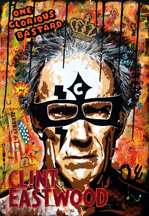 A painting of a man with glasses and a beard
