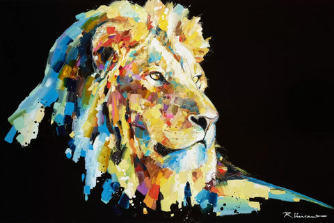 A painting of a lion