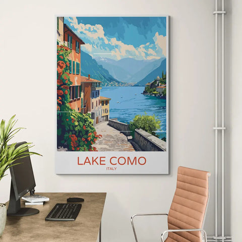 Lake Como travel poster.