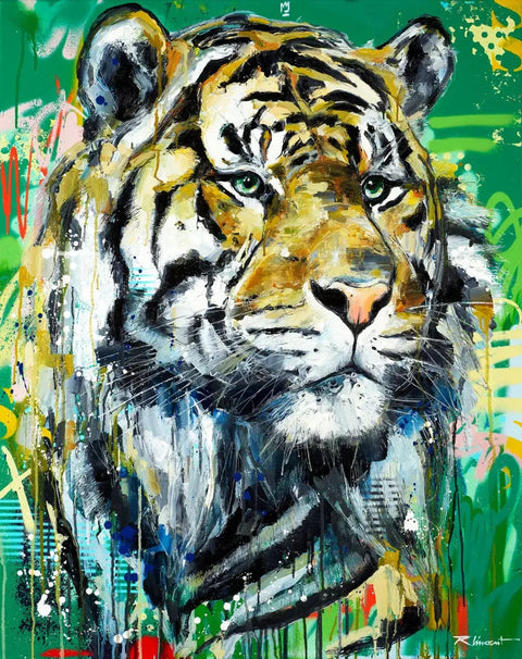 A painting of a tiger