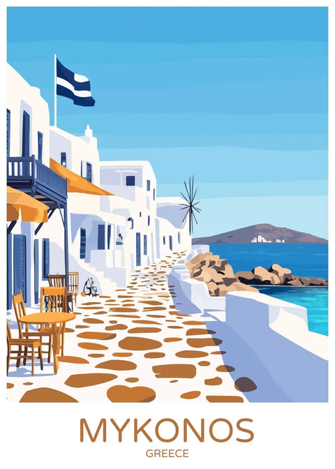 Mykonos street scene.