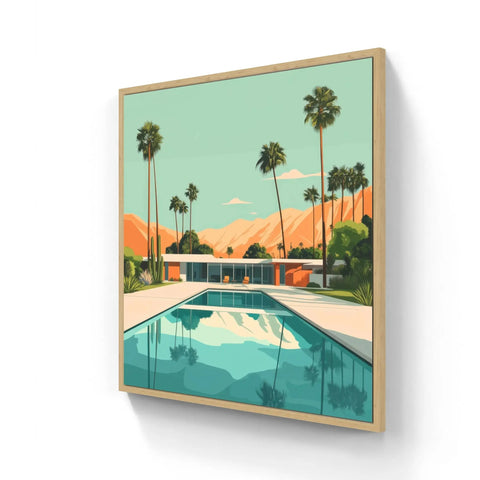 Framed Palm Springs illustration.