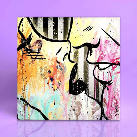 Abstract painting on canvas
