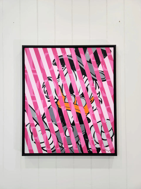 A painting hanging on the wall