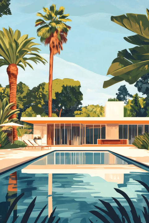 Modern house with pool.