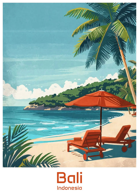 Tropical beach scene.