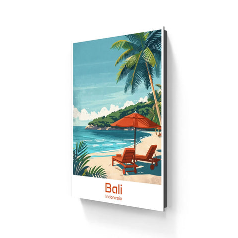 Bali beach scene wall art.