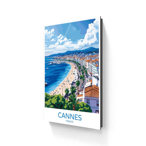 Cannes beach scene wall art.