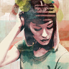 A woman with a flower in her hair