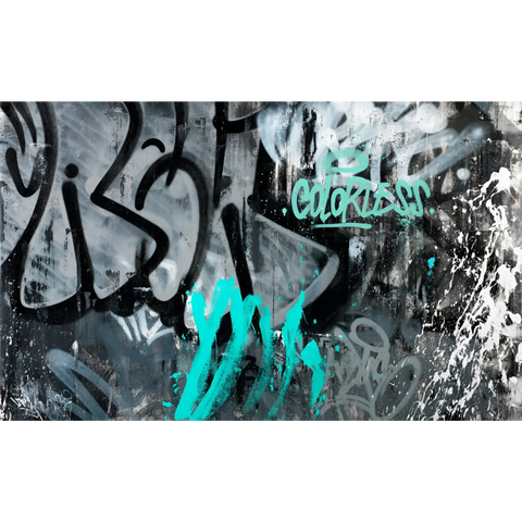 A wall with graffiti writing on it