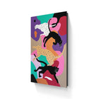 A painting of cats on a wall