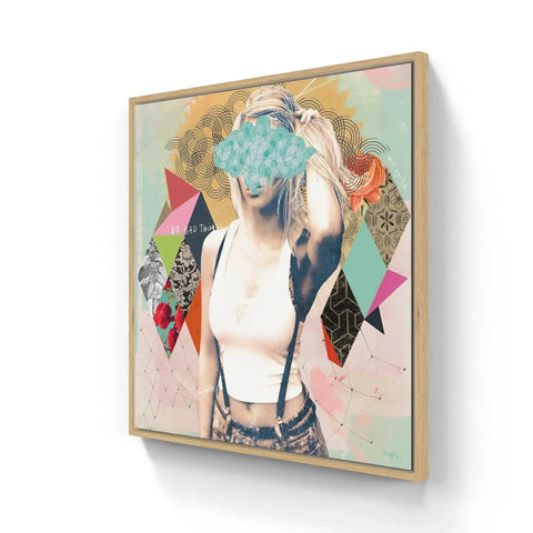 A painting of a woman with a flower in her hair