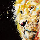 A painting of a lion