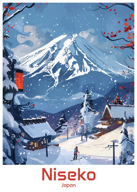 Wintery Niseko, Japan scene.
