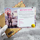 Gray kaws-style aluminum figurine holding ice cream cone with white circular accents from morocco kweam artwork