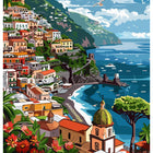 Colorful coastal Italian town.