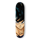 Skateboard deck featuring an anime character’s face and upper body.