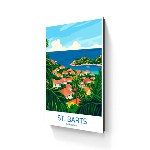 St. Barts Caribbean travel poster.