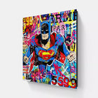 Superman graffiti art canvas print