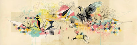 Birds Logic By Nicolas Blind - Limited Edition Handcrafted Dibond® Art Prints