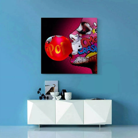 Lady Bubble Pop By Monika Nowak - Limited Edition Handcrafted Canvas Art Prints